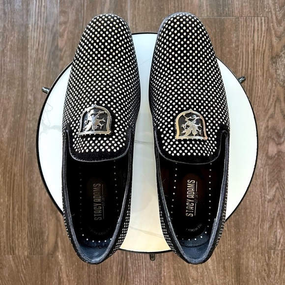 STACY ADAMS Men's Swagger Studded Ornament Slip-On Driving Style Loafer 9​​​​​ - Picture 6 of 9